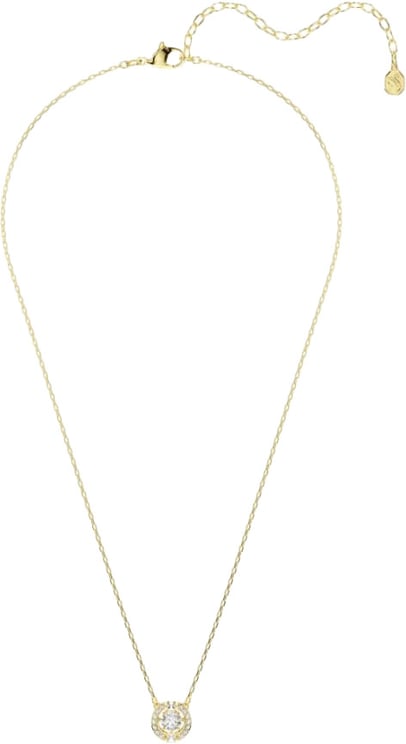 Swarovski Swarovski Collier 5758061 Una Goudkleurig met Wit Kristal 38-45cm