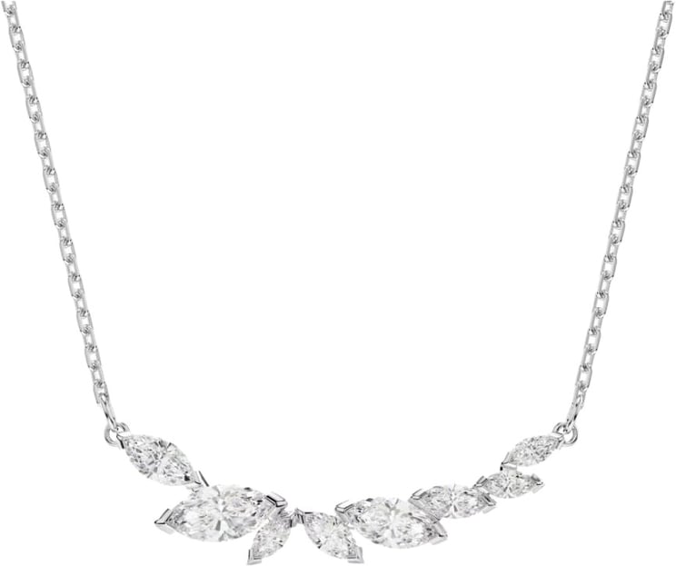 Swarovski Swarovski Collier 5759838 Mesmera Zilverkleurig Marquise-slijpvorm Kristallen 38-45cm
