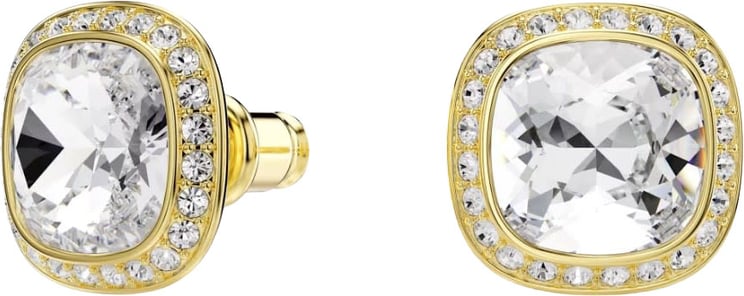 Swarovski Swarovski Oorbellen 5764762 Una Goudkleurig Cushion Vorm Kristal 12mm x 12mm