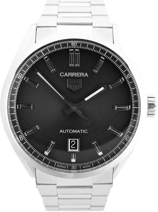 Tag Heuer TAG Heuer Carrera Calibre 5  WBN2110 BEG0987 SS AT Watch with Black Dial