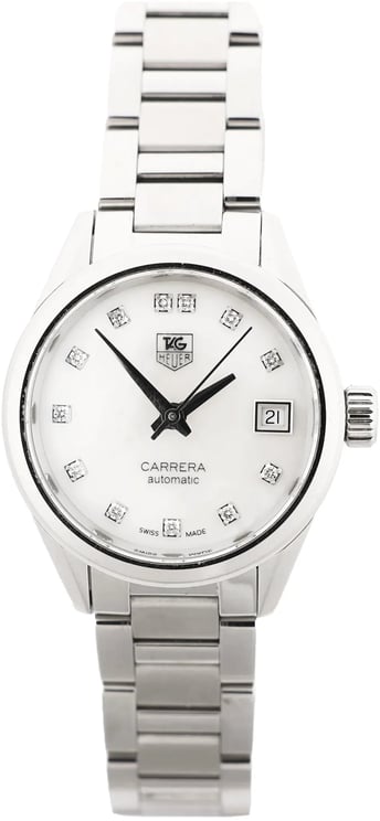 Tag Heuer TAG Heuer Carrera 12PD WAR2414 WEG2827 SS AT Watch with White Dial