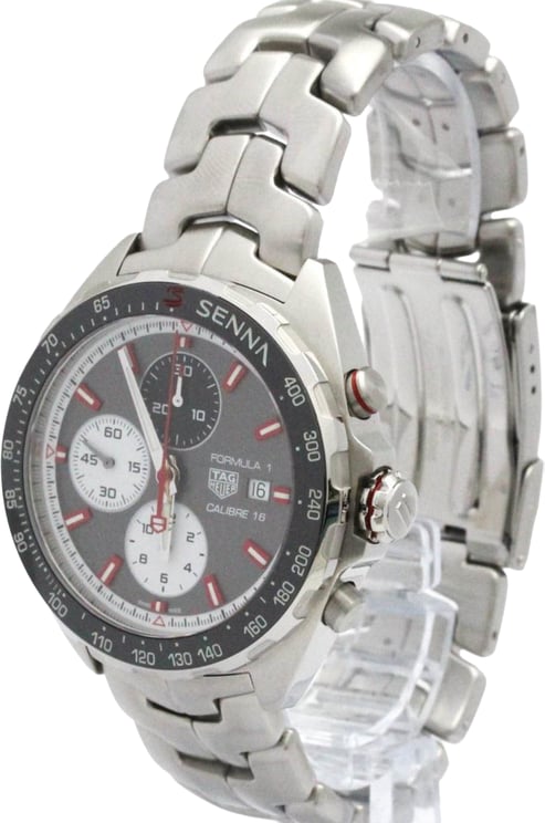 Tag Heuer Tag Heuer Formula 1 Senna Calibre 16 Chronograph Automatic Stainless Steel and Leather 44