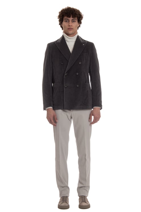 Tagliatore Double-Breasted Cashco Velvet Jacket Mod. Montecarlo