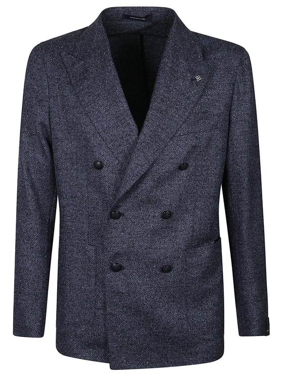 Tagliatore Montecarlo Herringbone Double-Breasted Blazer