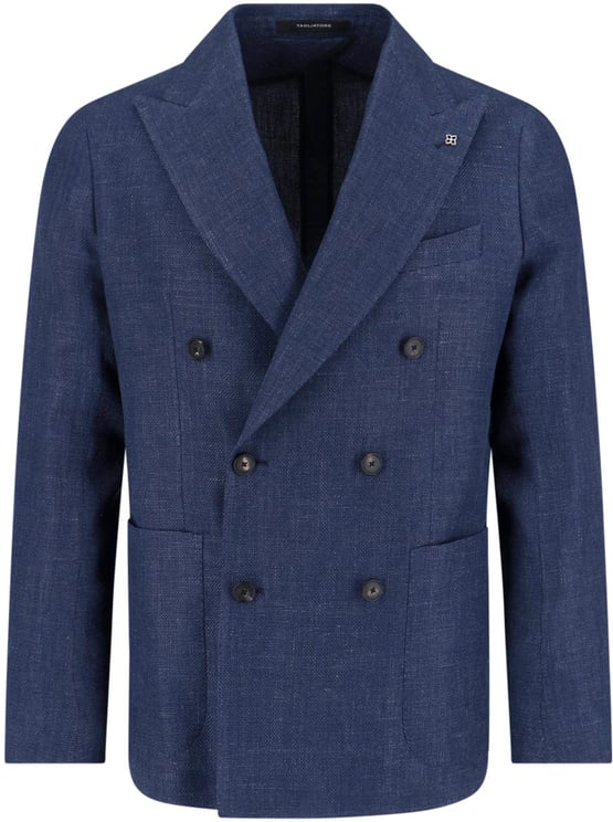 Tagliatore Tailored Black Jacket With Notched Lapel And Flap Pockets