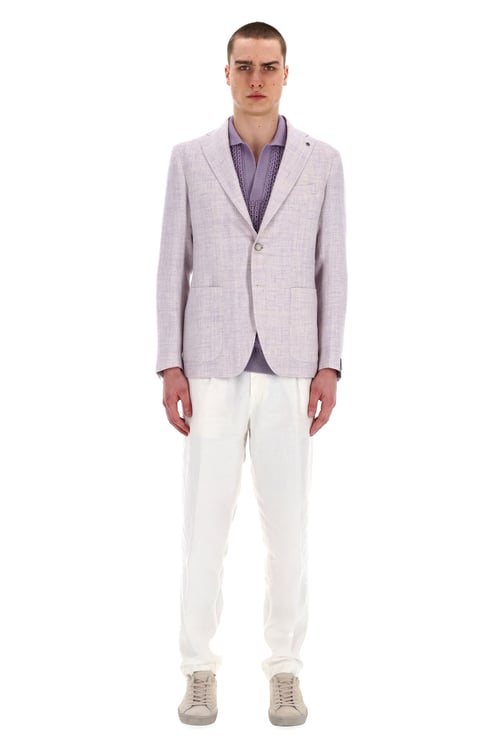 Tagliatore Montecarlo Line Linen-Wool Knitted Jacket