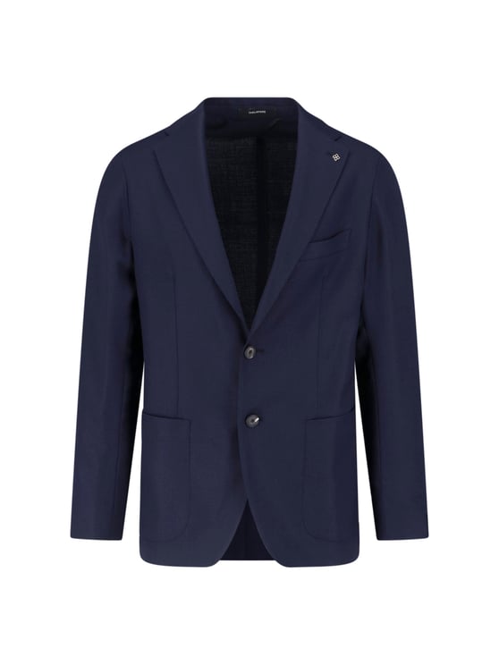 Tagliatore Navy Blue Virgin Wool Blazer