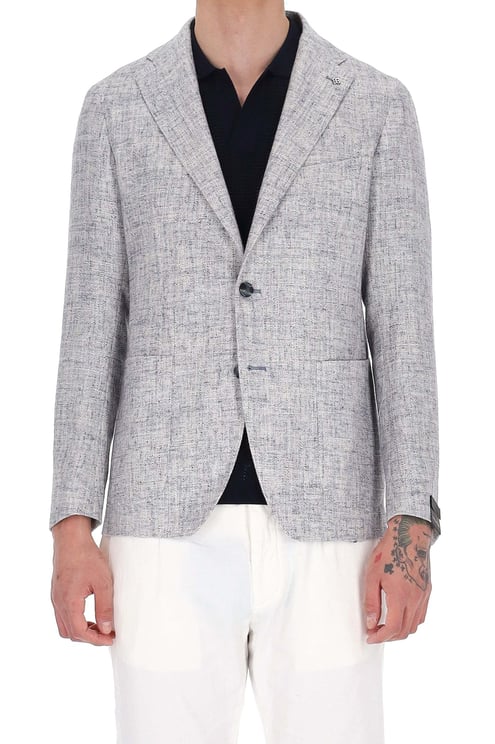 Tagliatore Montecarlo Textured Viscose-Cotton Blazer