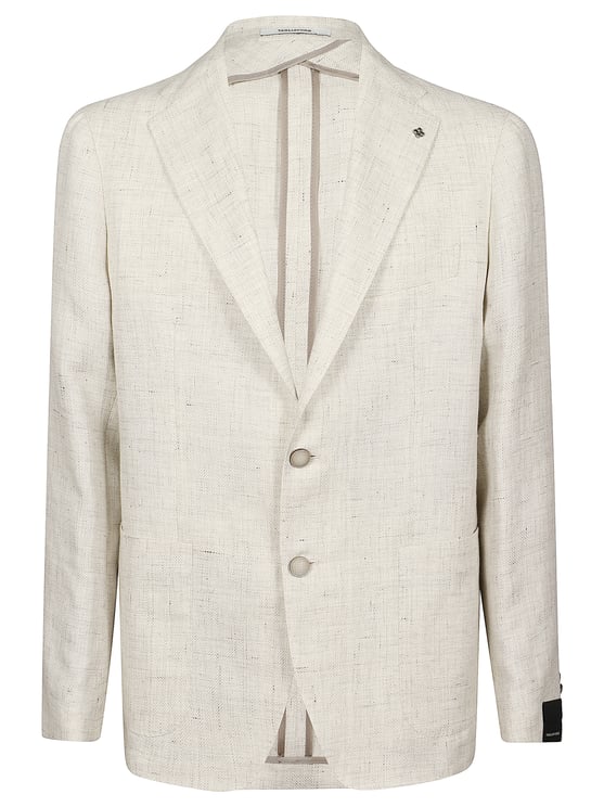 Tagliatore Beige Linen Wool Blend Blazer