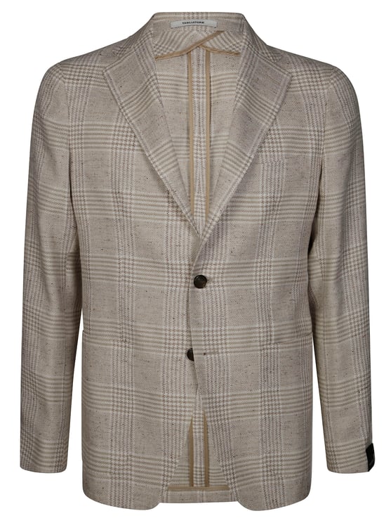 Tagliatore Slim-Fit Single-Breasted Plaid Jacket with Notch Lapels