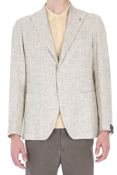 Tagliatore Montecarlo Textured Viscose-Cotton Blazer
