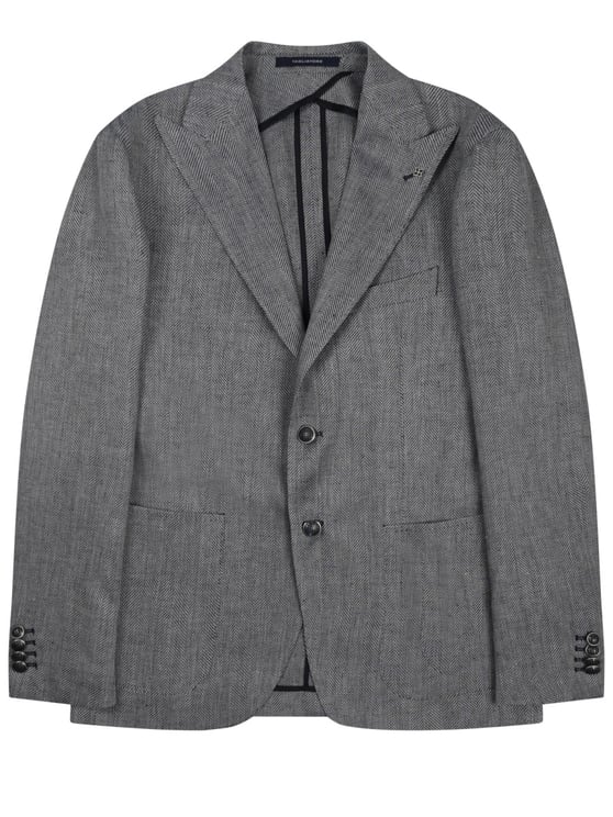 Tagliatore Montecarlo Linen-Cotton Textured Blazer