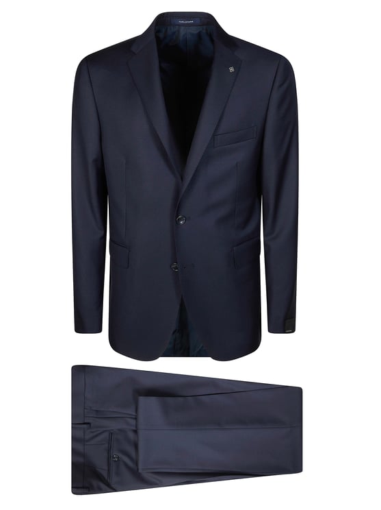 Tagliatore Blue Gabardina Single Breasted Suit