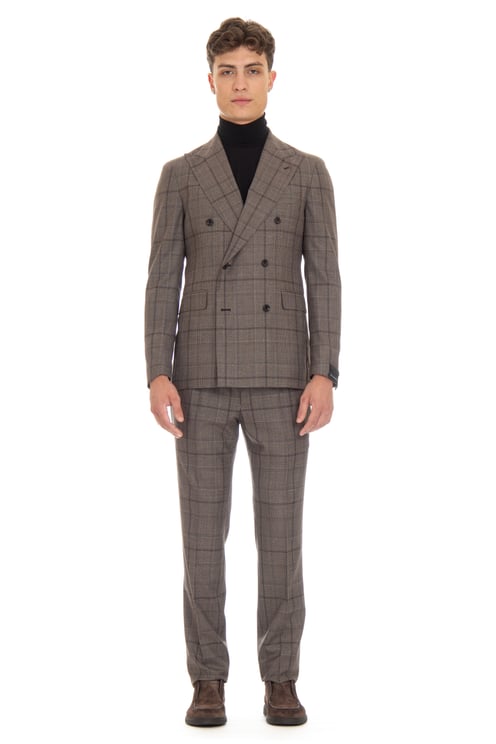 Tagliatore Super 130’s Virgin Wool Check Suit