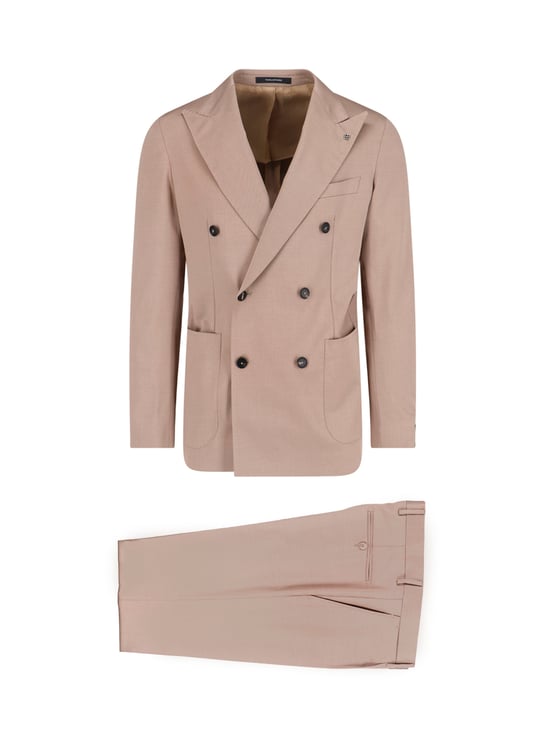 Tagliatore Beige Dress Shirt With Classic Collar And Button-Down Front