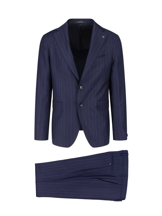 Tagliatore Exclusive Blue Pinstripe Tailored Suit by Tagliatore