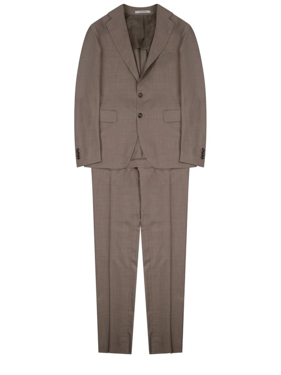 Tagliatore Brown Vesuvio Virgin Wool Suit