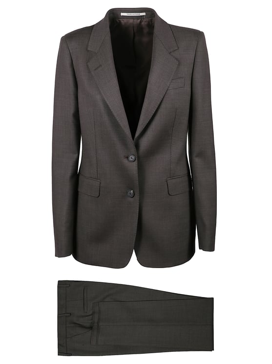 Tagliatore Tailored Grey Wool Suit With Structured Silhouette
