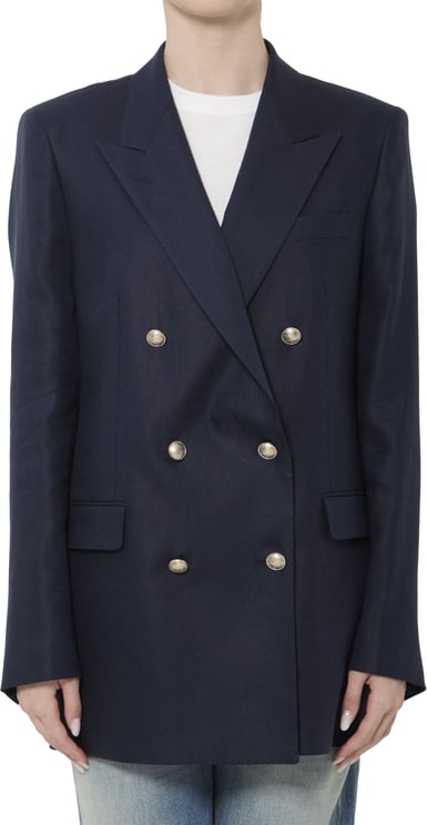 Tagliatore Double-breasted linen jacket