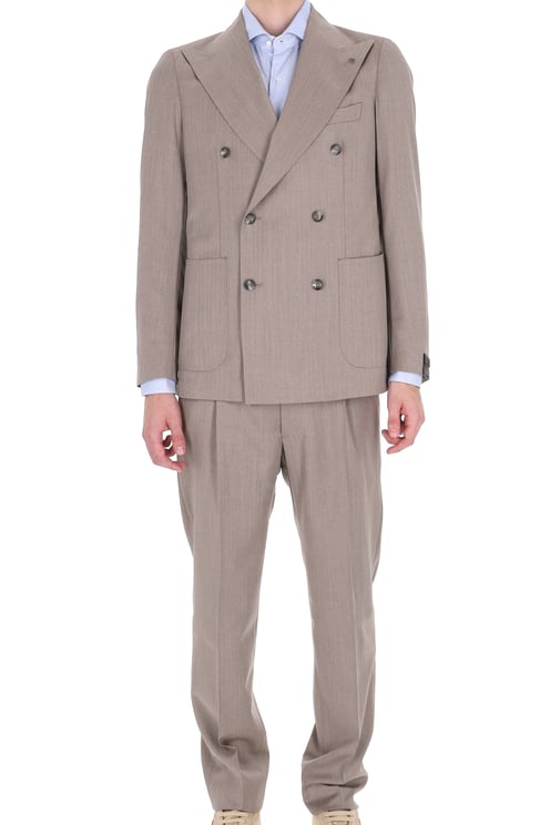 Tagliatore Pino Lerario Herringbone Wool Suit