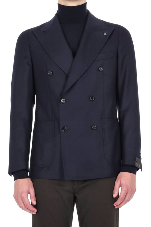 Tagliatore Pino Lerario 110’S Wool Woven Double-Breasted Jacket