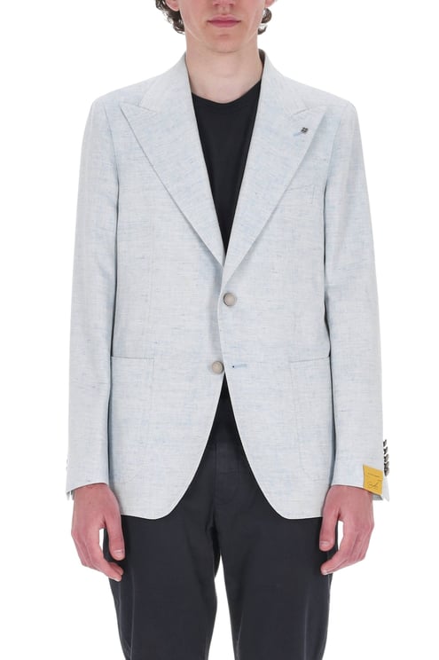 Tagliatore Pino Lerario Herringbone Linen-Cotton Blazer