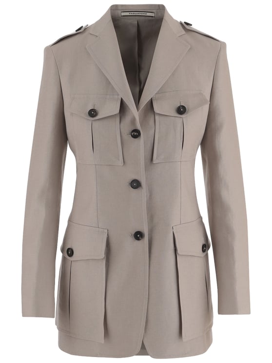 Tagliatore Single-Breasted Linen Jacket