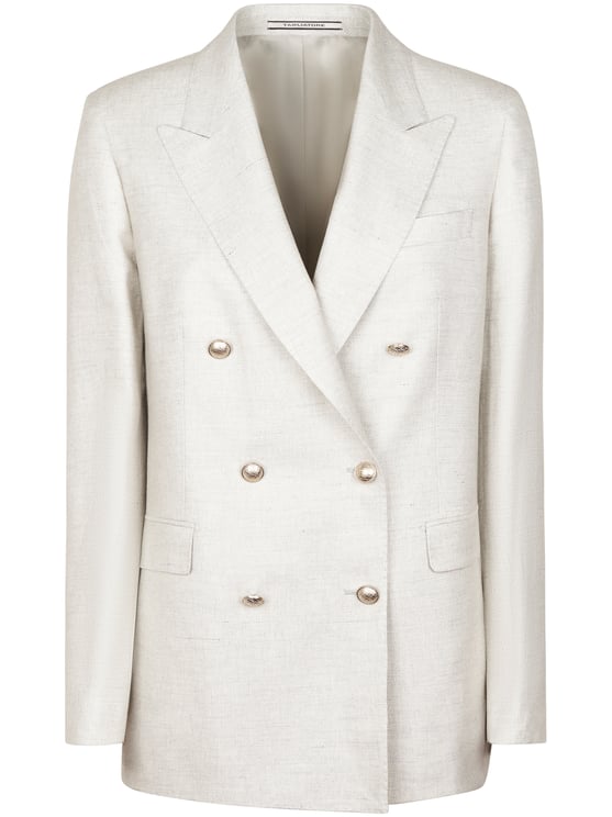 Tagliatore Double-Breasted Oversized Jacket with Structured Lapels