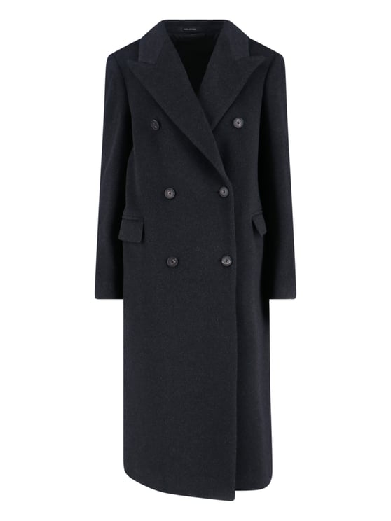 Tagliatore Dark Grey Jole Cashmere Coat