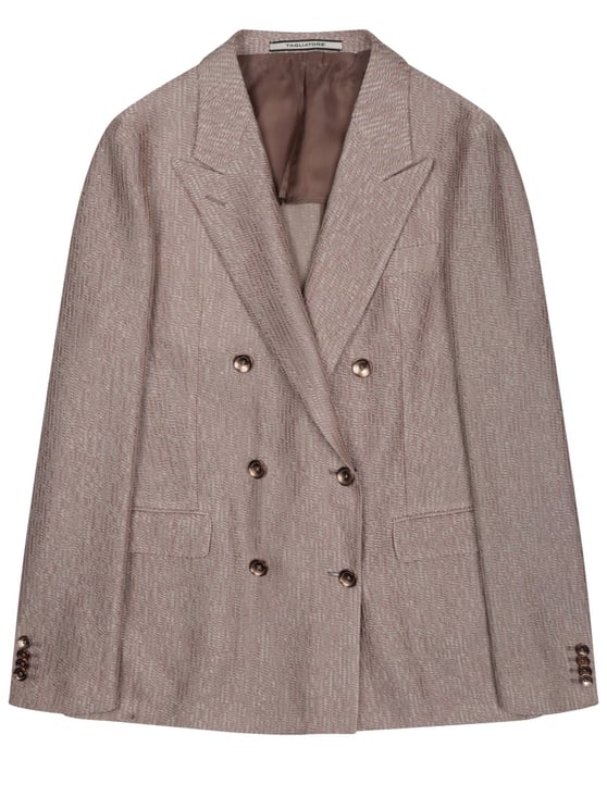 Tagliatore Cotton Structured Front Flap Blazer