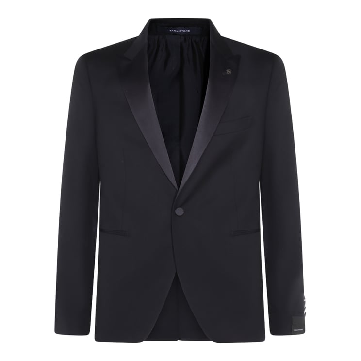 Tagliatore Tailored Black Tuxedo Jacket and Trousers Set