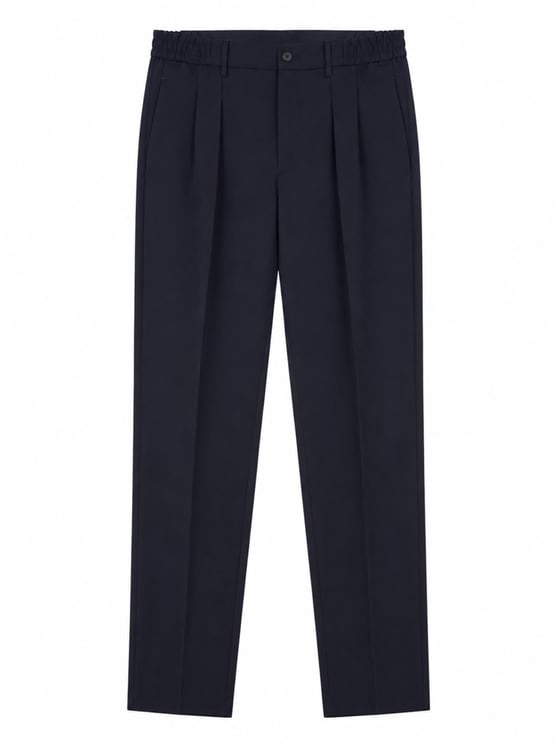 Tagliatore Tailored Blue Trousers with Structured Waistband