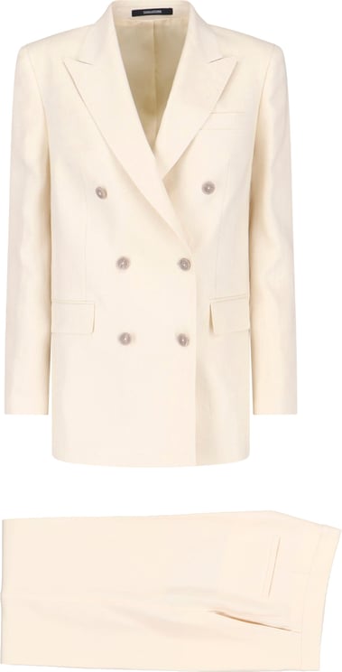 Tagliatore Cream T Jasmine Linen Suit