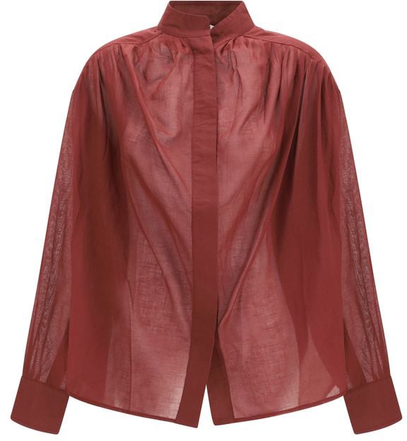 The Andamane The Andamane Bordeaux Cotton Shirt