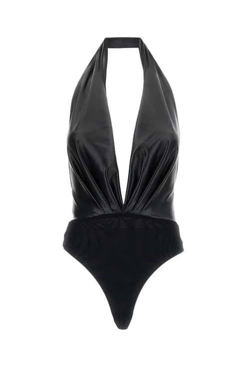The Andamane Black Zendaya Stretch Jersey Bodysuit