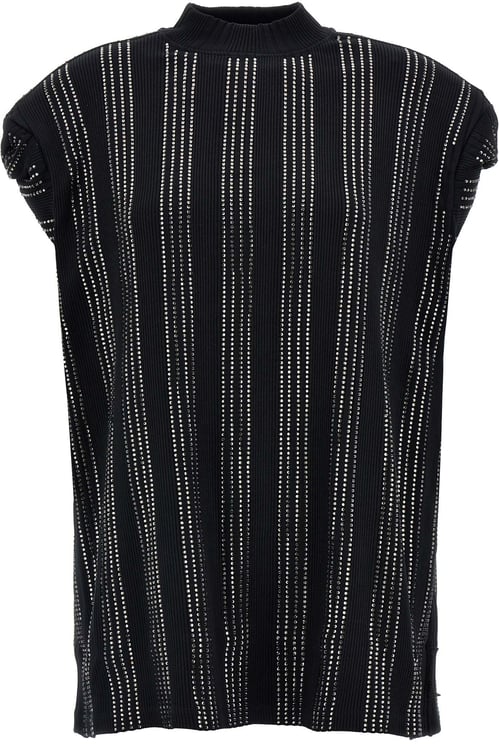 The Attico The Attico Black Cotton Short Dress