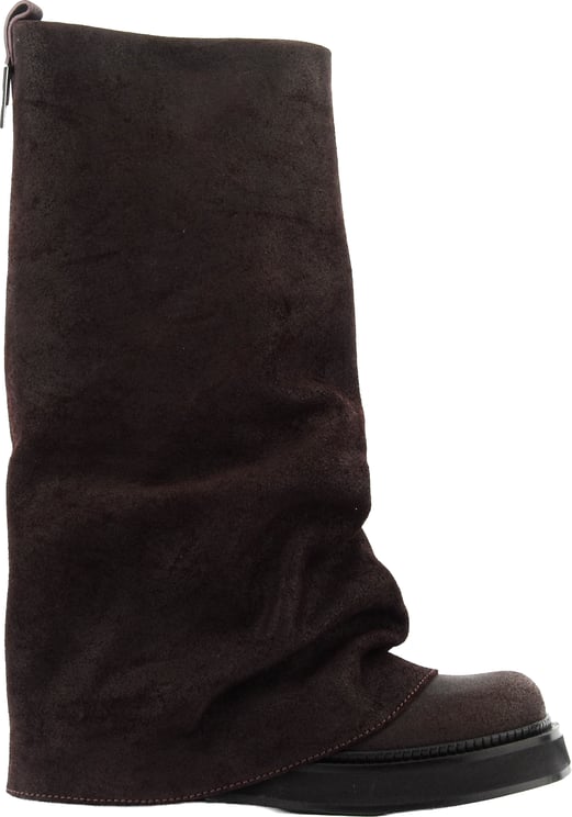 The Attico Robin Boots Dark Violet Suede