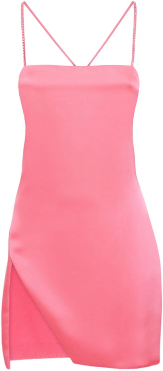 The Attico Short pink dress with elegant thin straps