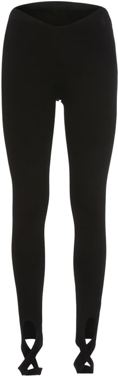 The Attico Black elastic leggings with high waist