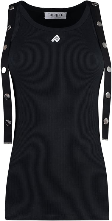 The Attico Logo cotton tank top