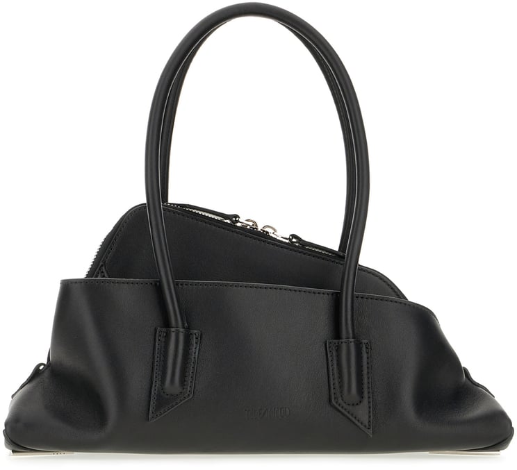 The Attico The Attico Black leather small La Passeggiata shoulder bag