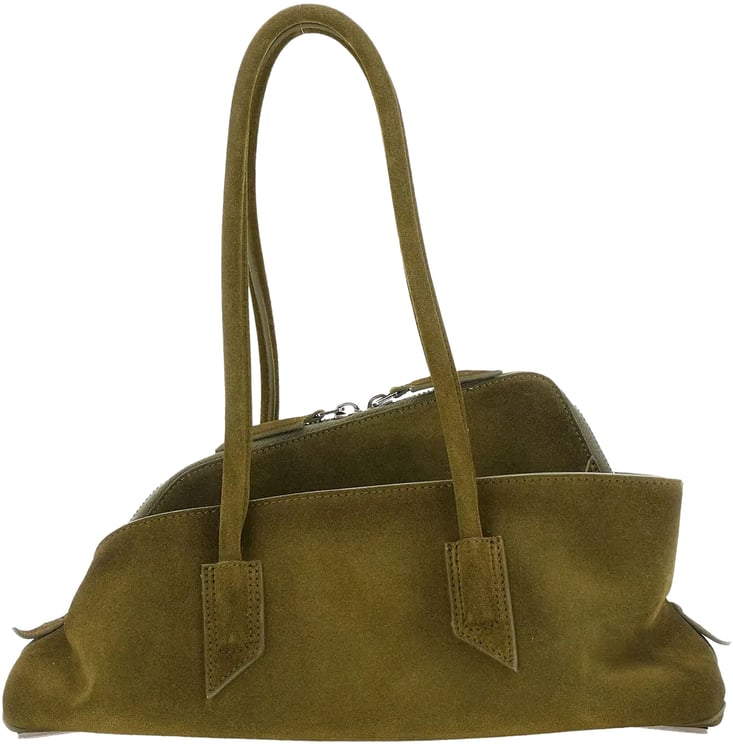 The Attico La Passeggiata Top Handle Small Khaki