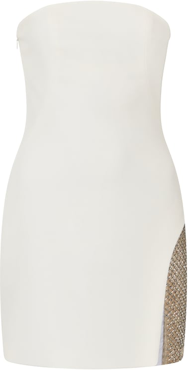 The Attico White dress with heart-shaped neckline elegant