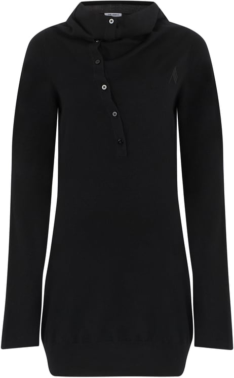 The Attico Asymmetric dress in wool and cashmere