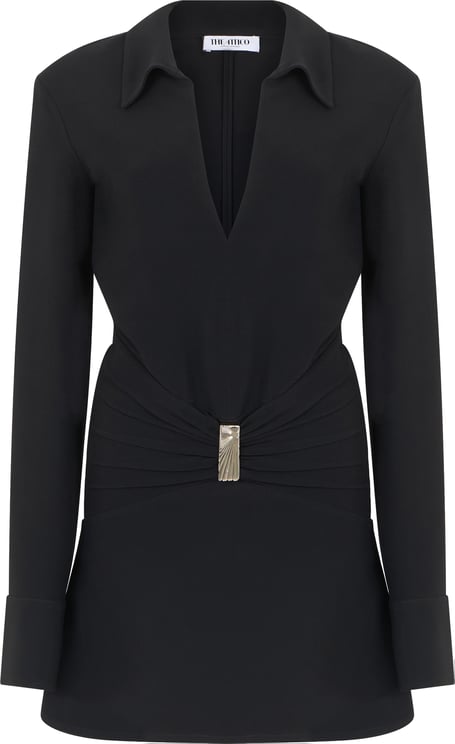 The Attico crepe chemisier dress