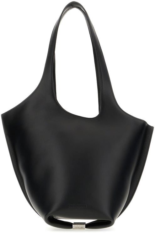 The Attico The Attico Black leather medium La Scoop shoulder bag