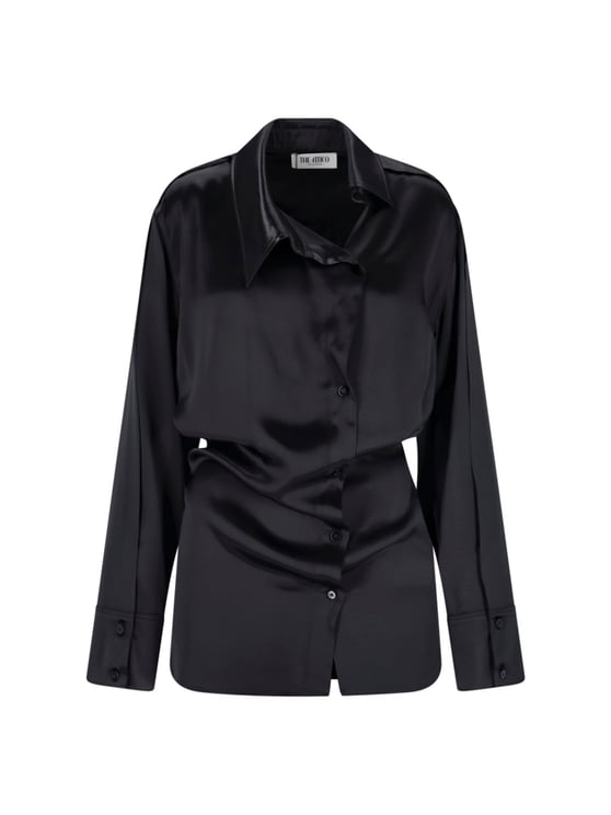 The Attico Mini Chemisier Dress – Black