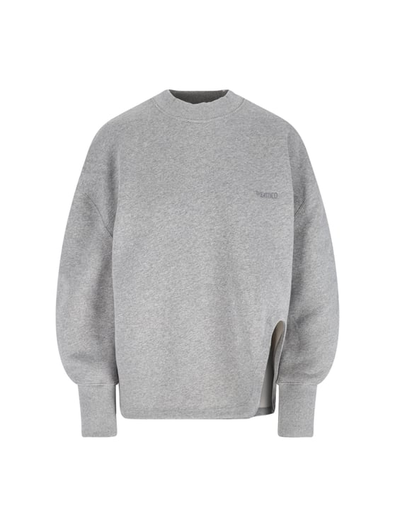 The Attico Oversized Knit Sweater with Curved Hem