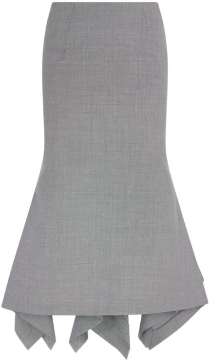 The Attico Midi Skirt White/black