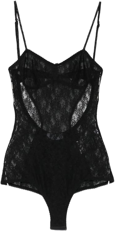 The Attico Body Stretch Lace Black